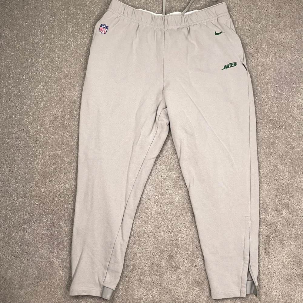 Nike New York Jets Sweatsuit Men XL Gray NFL Inactive 7 Team Issue Hoodie Jogger